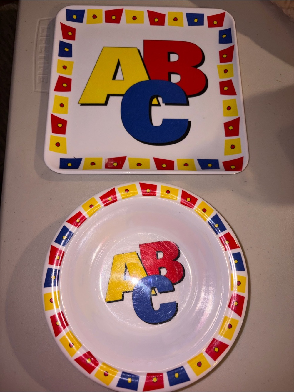 Vintage ABC Alphabet Melamine Child’s furio